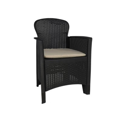 SILLON FOLIA ANTRACITA C/COJIN
