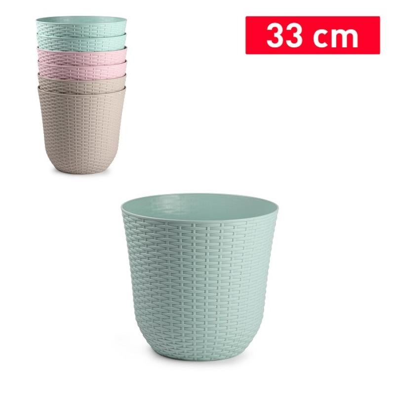 MACETA RATTAN REDONDA 33 CM SURT VRM