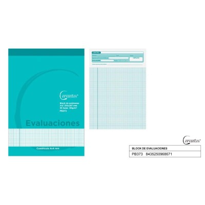 BLOCK DE EVALUACIONES CUADROS A4