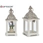 FAROL MADERA CUADRADO ALTO RETILLA BLANCO