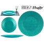 PLATO VIDRIO 32 CM TURQUESA