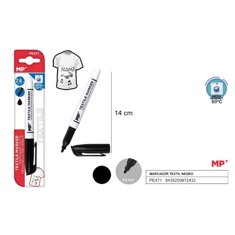 MARCADOR DE TEXTIL NEGRO