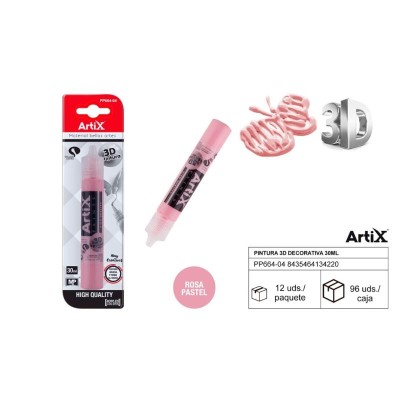 PINTURA 3D DECORATIVA 30 ML ROSA PASTEL