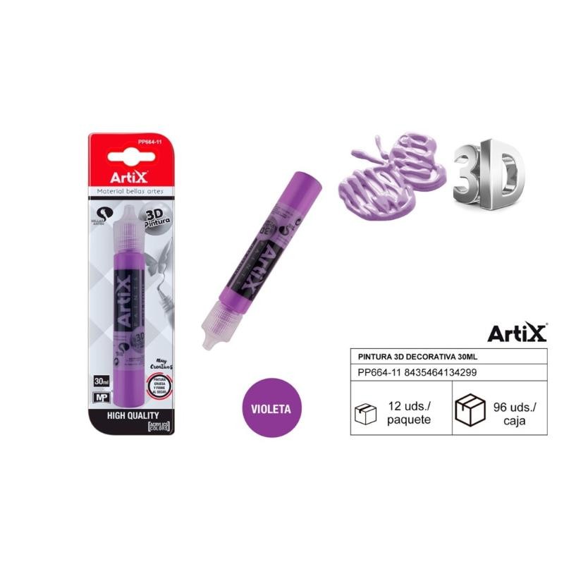 PINTURA 3D DECORATIVA 30 ML VIOLETA