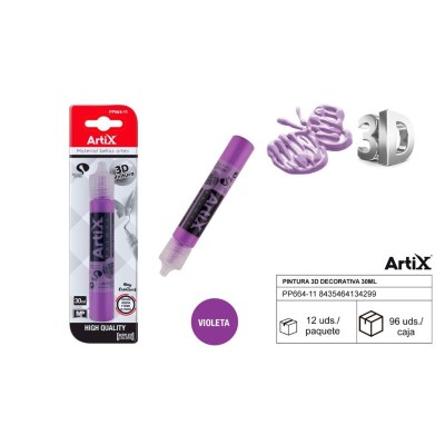 PINTURA 3D DECORATIVA 30 ML VIOLETA