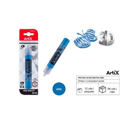 PINTURA 3D DECORATIVA 30 ML AZUL