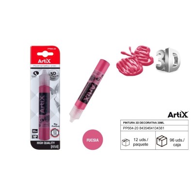 PINTURA 3D DECORATIVA 30 ML FUCSIA