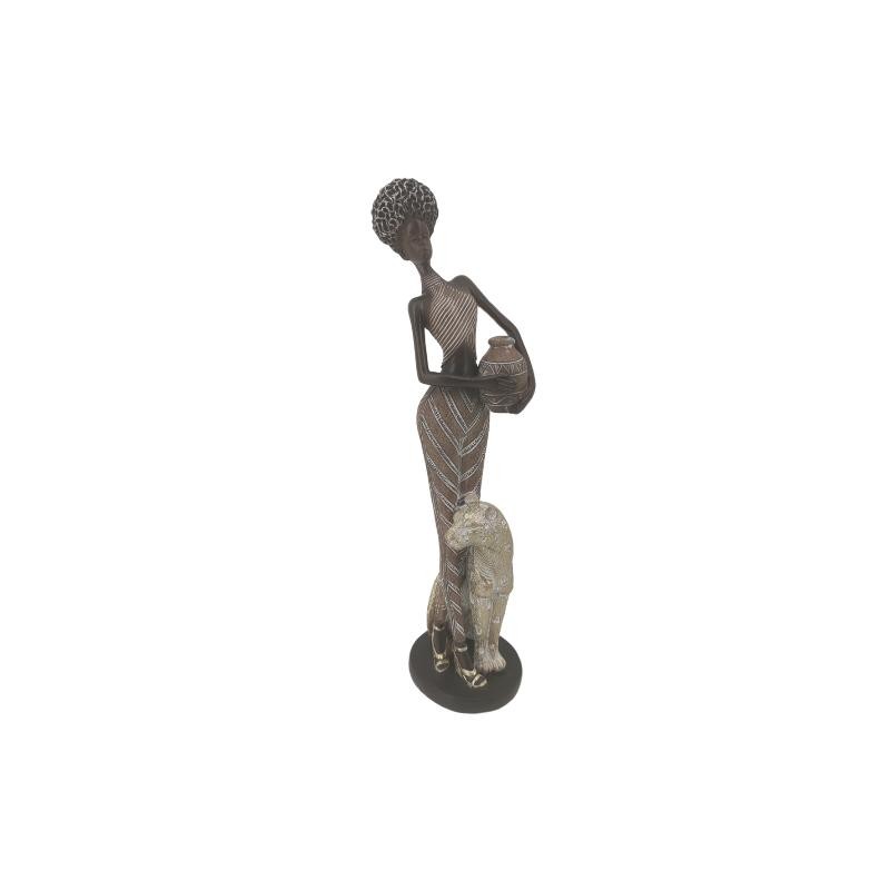 MUJER AFRICANA POLIRESINA 9*8*30 CM