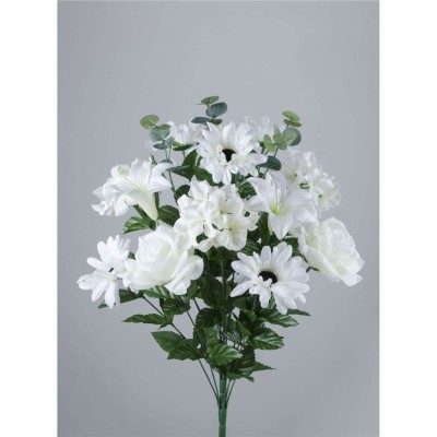 RAMO ROSA COMBI X18 55CM BLANCO                   