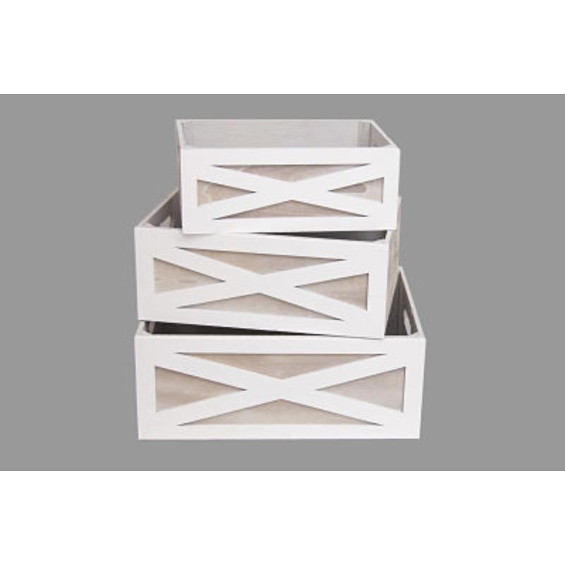 JGO 3 CAJONES MADERA BLANCO/NAT 38*28*15 CM