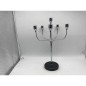 PORTAVELAS METAL PLATA 26*23*43H CM