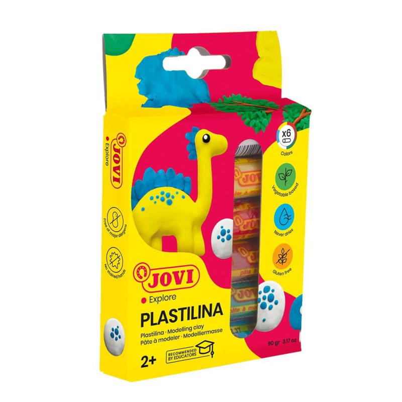 JOVI-PLASTILINA EST.6 BARRAS COL.SURT