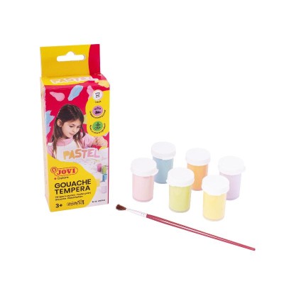 TEMPERA 6 BOTES 15 ML COLORES PASTEL