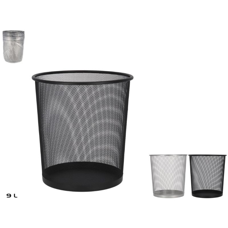 PAPELERA DE METAL 9L 19X23X27 CM 2 SURT