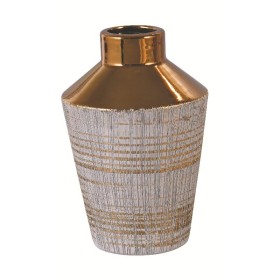 FLORERO PORCELANA ORO 13*13*20H CM