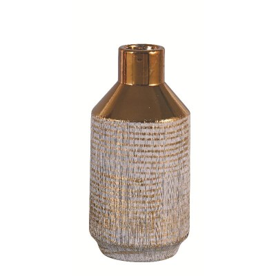 FLORERO PORCELANA ORO 12*12*25H CM