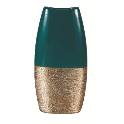 FLORERO PORCELANA VERDE PATO 15*7*31H CM