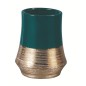 FLORERO PORCELANA VERDE PATO 15*15*17H CM
