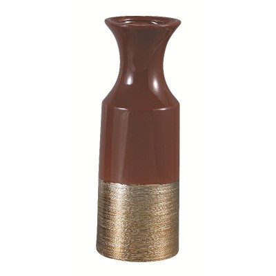 FLORERO PORCELANA GRANATE 10*10*25H CM