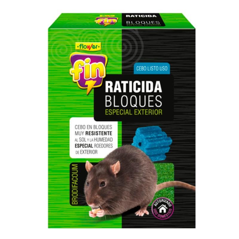 RATICIDA FLOWER BLOQUES 250 GR.