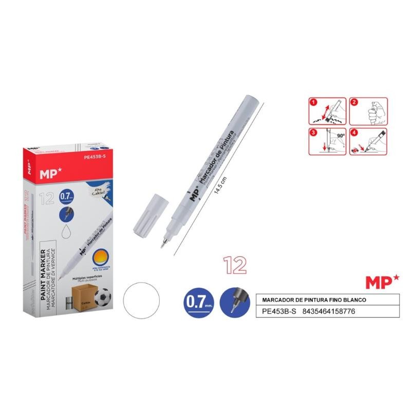 MARCADOR DE PINTURA FINO BLANCO