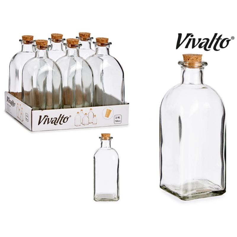 FRASCA VIDRIO 750 ML TAPON CORCHO