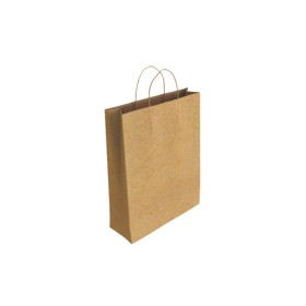 BOLSA PAPEL KRAFT MARRON S 24X10X32 CM