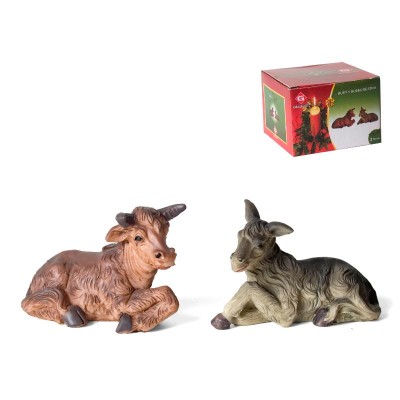 SET BUEY Y BURRO 12X6X7.5 / 11.5X5 CM