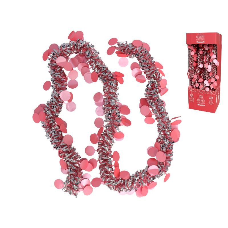 ESPUMILLON PLATA BOLA ROSA MATE 15.5X200 MT