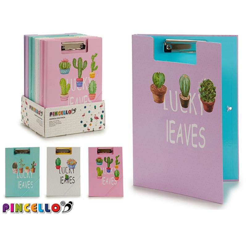 CARPETA CON PINZA Y GOMA A4 CACTUS SURT