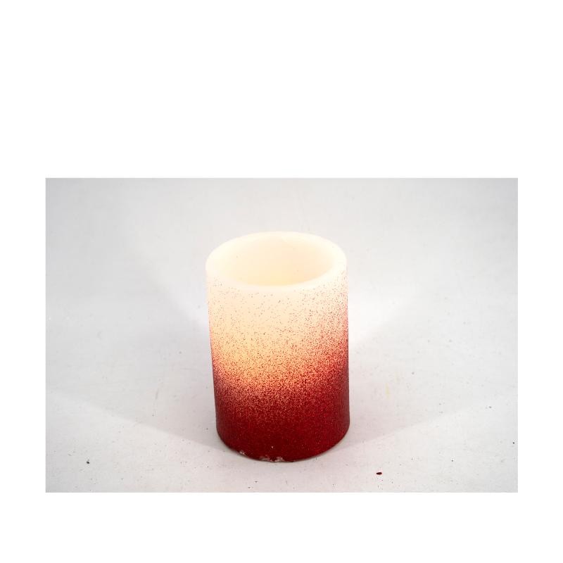 VELA TACO ROJA LUZ PAPADEANTE 10X7.5 CM.