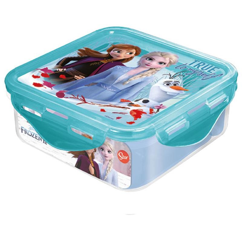 RECIPIENTE CUADRADO 500 ML. FROZEN II BLUE FOREST
