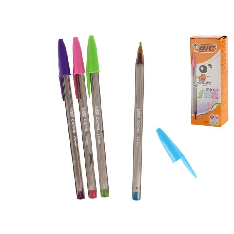 BOLIGRAFO BIC CRISTAL FUN SURTIDO