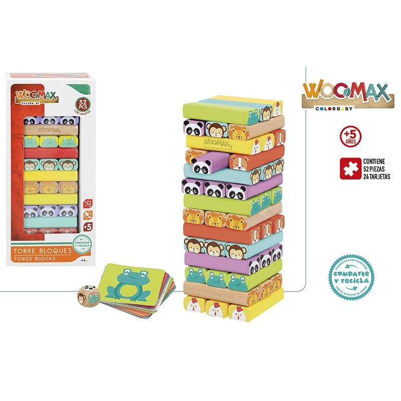 JUEGO TORRE DE BLOQUES MADERA +5A
