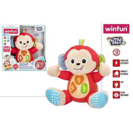 PELUCHE LUZ Y SONIDO MONO 3M+ WINFUN