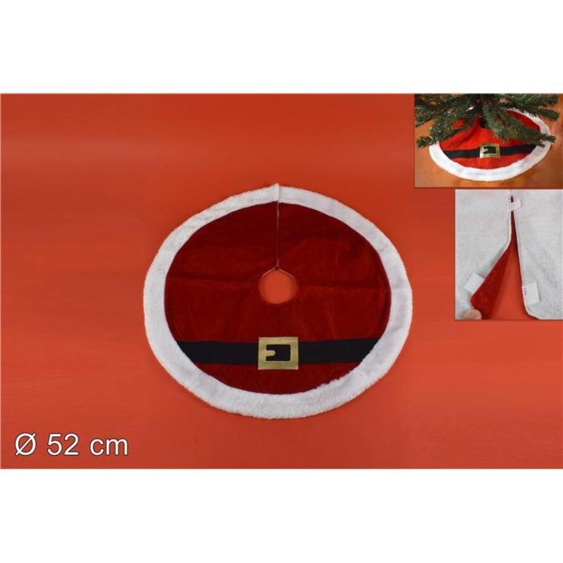 ALFOMBRA BAJO ÁRBOL PAPÁ NOEL VESTIDO 52 CM