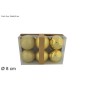 BOLAS 8 CM 6 PZS BRILLO /BRILLO/MATE ORO