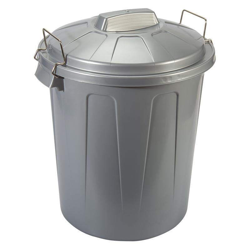 CUBO BASURA ESLA Nº4 REDONDO CON ASAS METAL 51 L