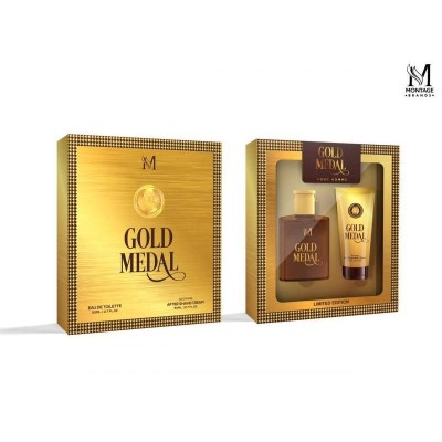 GIFT SET GOLD METAL 50ML+50 ML