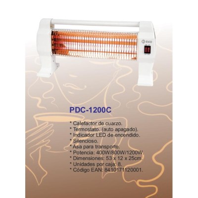 CALEFACTOR DE CUARZO 1.200 WATIO