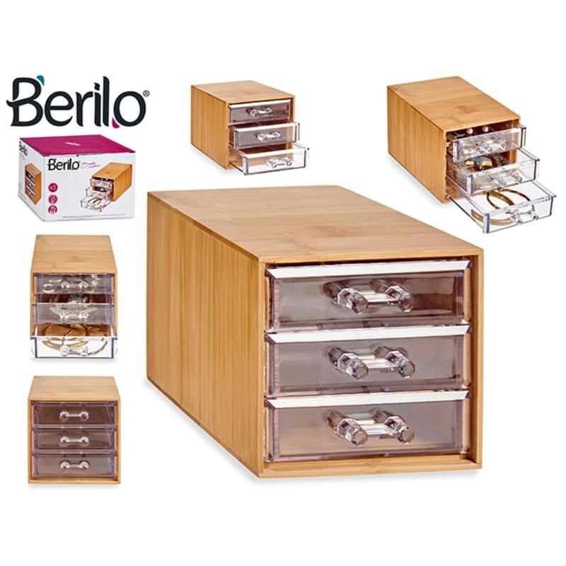 CAJA ACRILICA BAMBU ORGANIZADORA CUAD
