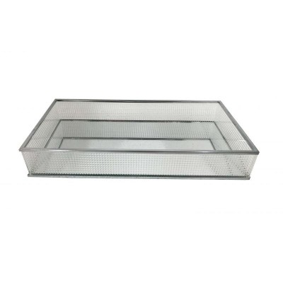 CAJA CRISTAL PLATA 30X15X4 CM.