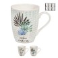 MUG HOJAS 300 ML SURT 2