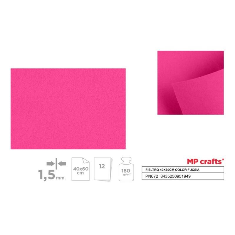 FIELTRO 40X60 CM COLOR FUCSIA