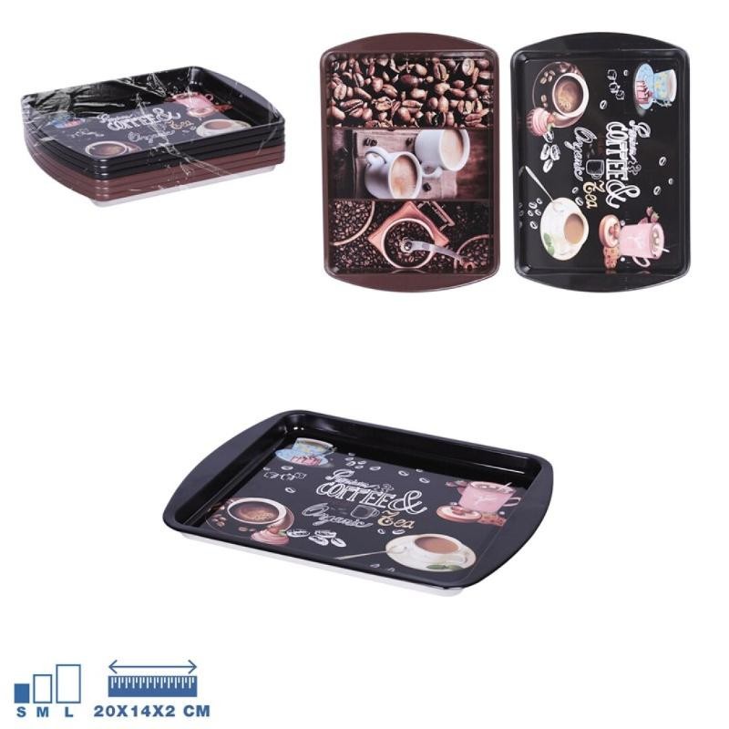 BANDEJA RECTANGULAR COFFEE ORGANIC METAL SURT