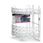 ESTANTERIA BAÑO RINCONERA DOS NIVELES BLANCO METAL
