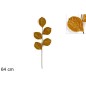 TALLO HOJAS TERCIOPELO 64 CM. ORO