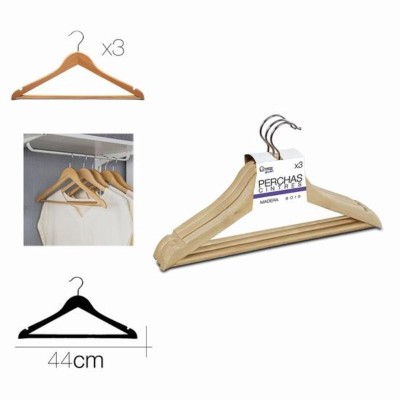 PERCHA MADERA X3 44 CM