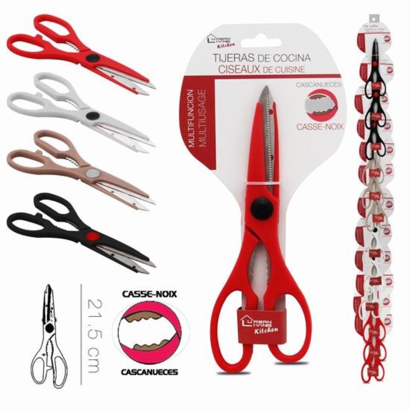 TIJERAS COCINA CON CASCANUECES 21.5 CM