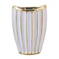 FLORERO PORCELANA BLANCO/ORO 21X12X31 CM.